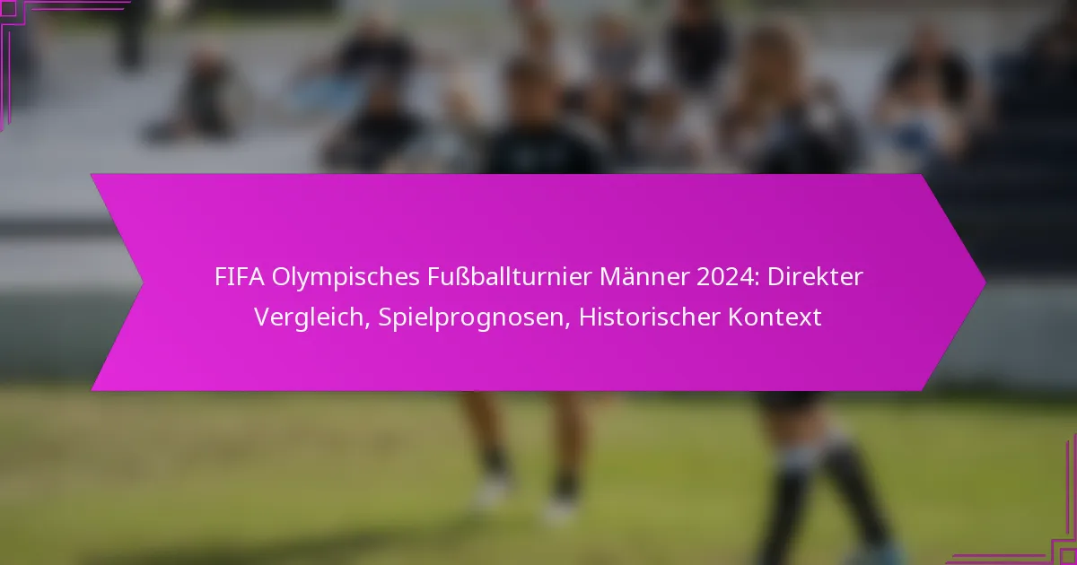 FIFA Olympisches Fußballturnier Männer 2024: Direkter Vergleich, Spielprognosen, Historischer Kontext