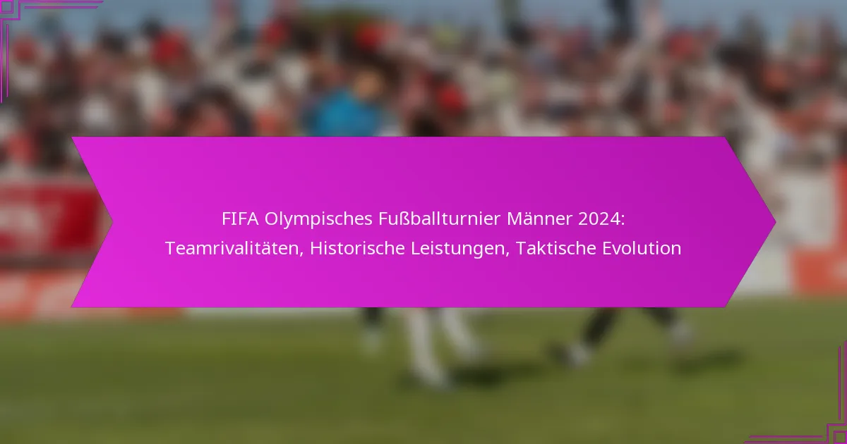 FIFA Olympisches Fußballturnier Männer 2024: Teamrivalitäten, Historische Leistungen, Taktische Evolution
