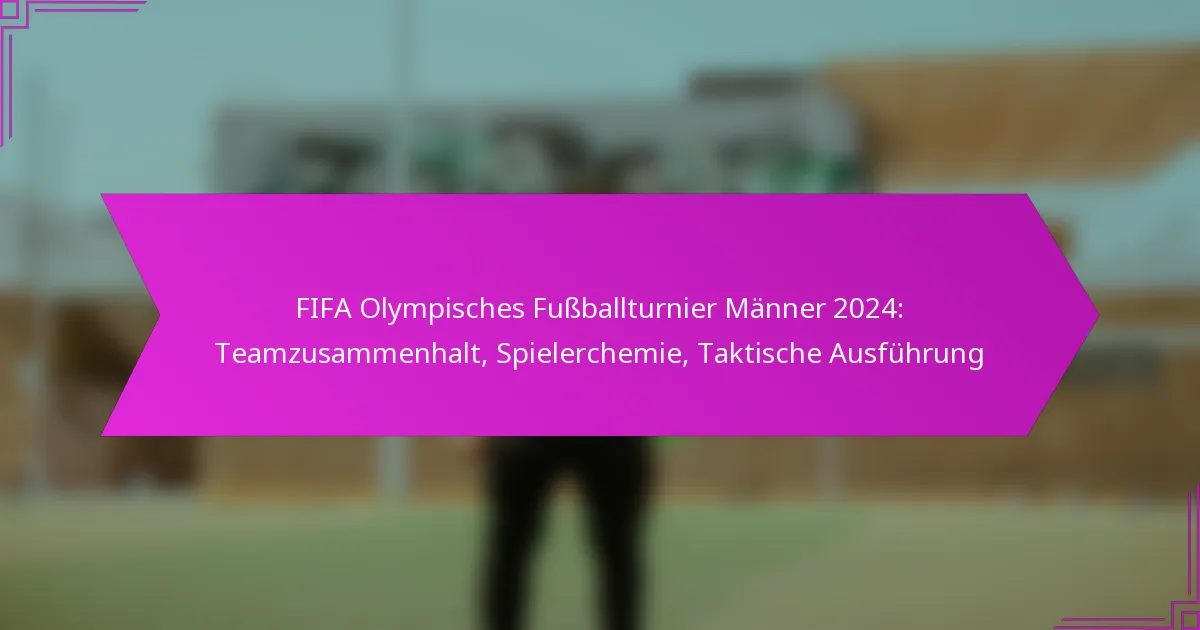 FIFA Olympisches Fußballturnier Männer 2024: Teamzusammenhalt, Spielerchemie, Taktische Ausführung